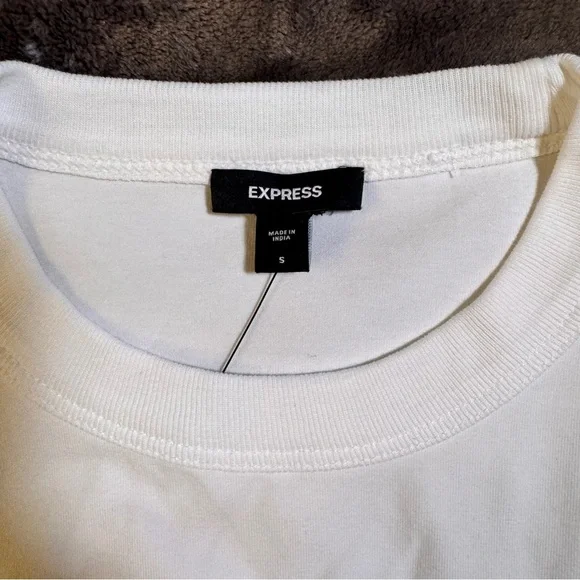 Express Brand New Fitted Crew Neck Corset Tank - White - Size Small - Picture 4 of 14